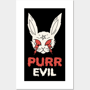 Purr Evil Halloween Spooky Cat Posters and Art